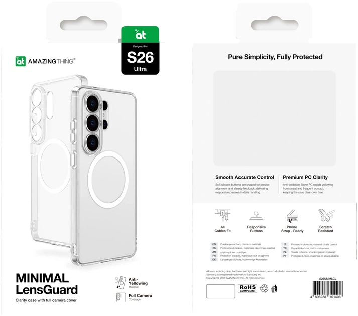 Панель AMAZINGTHING Minimal Mag Lens Case для Samsung Galaxy S26 Ultra Transparent (4896238101406) - зображення 2