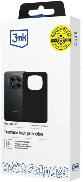 Etui 3MK Matt Case Pro do Redmi Note 15 Pro Black (5903108744904) - obraz 6