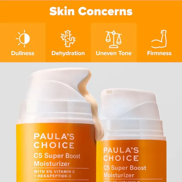 Увлажняющий крем с витамином С Paula's Choice C5 Super Boost Vitamin C Moisturizer for Brightening 50 мл - изображение 4