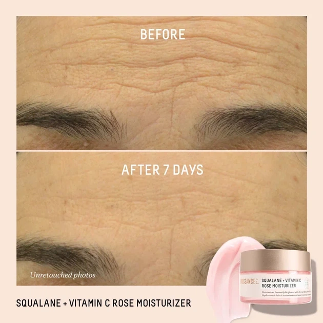 Зволожувальний крем зі скваланом та вітаміном С Biossance Squalane and Vitamin C Rose Moisturiser 50ml - зображення 5