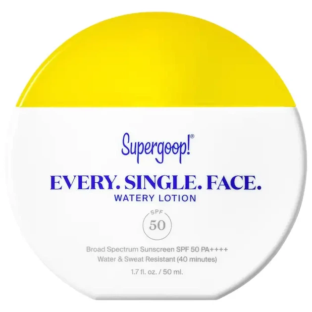 Солнцезащитный лосьон для лица spf 50 Supergoop! Every. Single. Face. Watery Lotion Sunscreen SPF 50 - Фото 1 Солнцезащитный лосьон для лица spf 50 Supergoop! Every. Single. Face. Watery Lotion Sunscreen SPF 50 - изображение 1