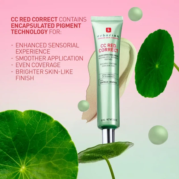 Erborian CC Red Correct 45 ml Крем корректор для лица - изображение 6
