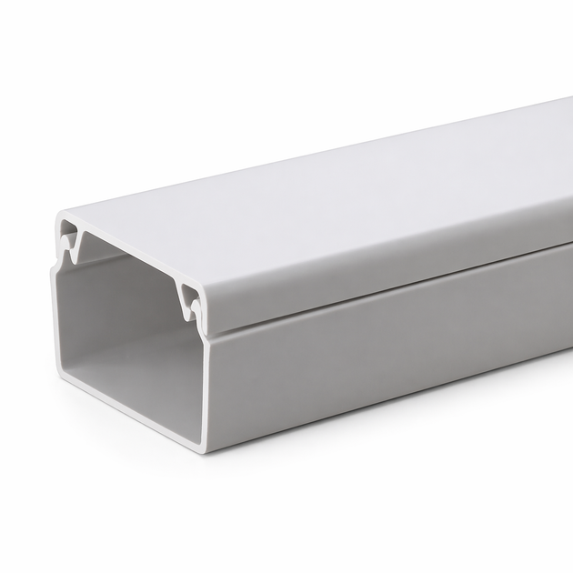 Короб Enext e.trunking.stand.100.40 100x40мм 2м для прокладки электрических кабелей Белый - Фото 2 Короб Enext e.trunking.stand.100.40 100x40мм 2м для прокладки электрических кабелей Белый - изображение 2