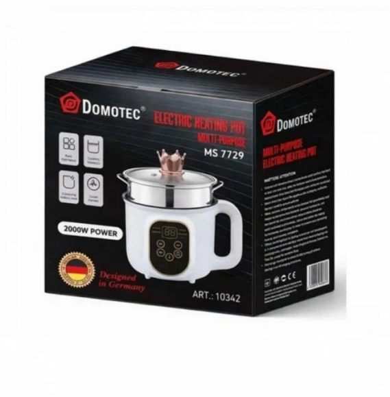 Каструля-пароварка електрична Domotec MS 7729, біла - зображення 3