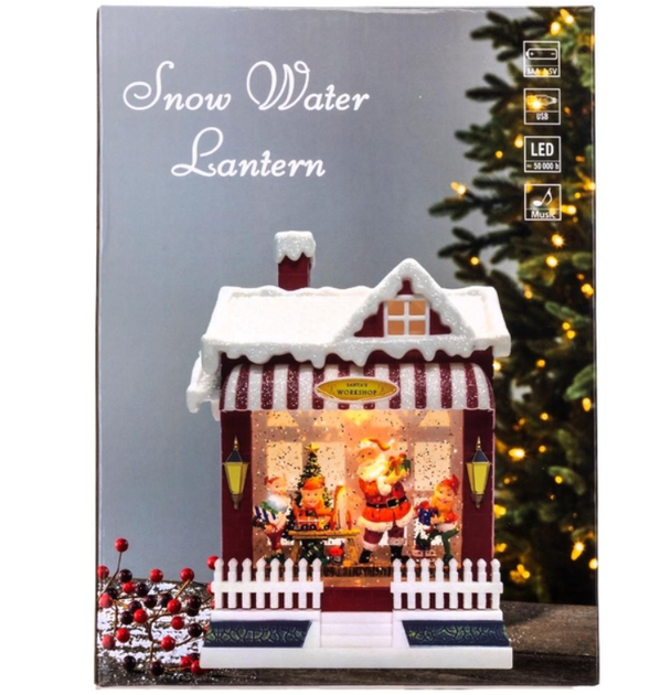 Ночник новогодний музыкальный Рождественский магазин XMAS WDL-24058 10095, санта - изображение 5