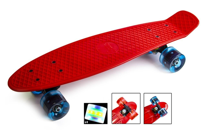 Пенни борд Red светящиеся колеса - изображение 2