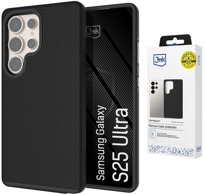 Etui 3MK Fortis MagCase do Samsung Galaxy S25 Ultra Black (5903108754309) - obraz 3