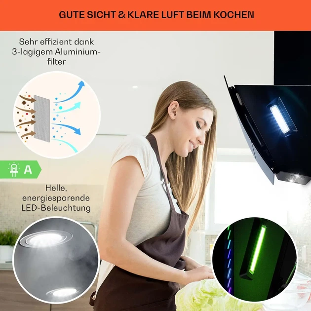 Вытяжка Klarstein Clara 60 509 м³/час (10040140) - изображение 5