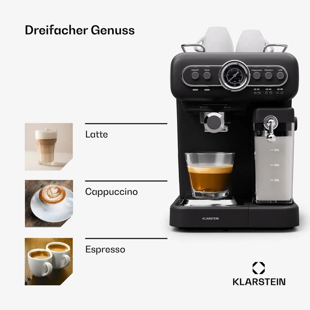Кофеварка Klarstein Espressionata Evo 19 бар (10045425) - изображение 3