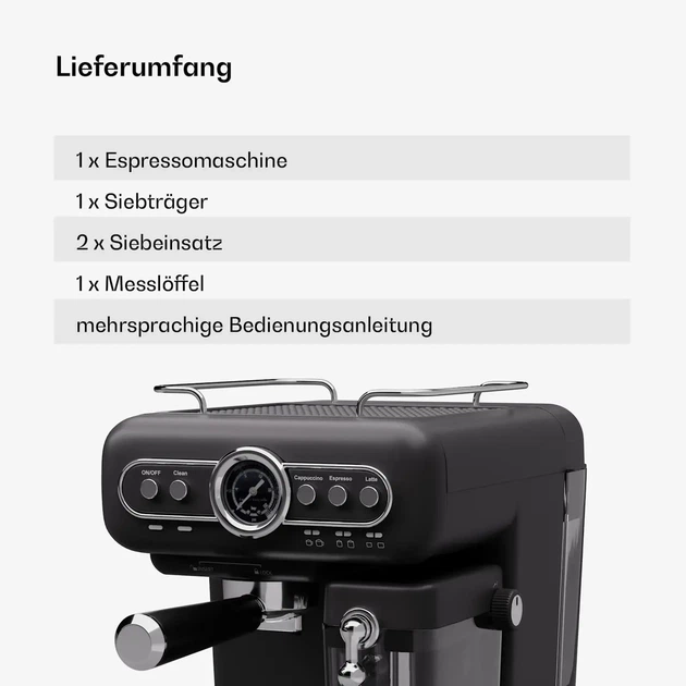 Кофеварка Klarstein Espressionata Evo 19 бар (10045425) - изображение 4