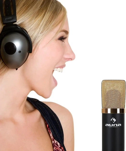 Конденсаторний USB-мікрофон Auna MIC-900WH-LED, 16 біт/48 кГц, 32 дБ (10011711) - зображення 6