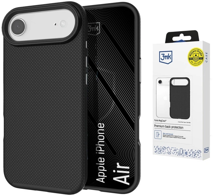 Чохол 3MK Fortis MagCase для Apple iPhone Air Black (5903108754286) - зображення 3