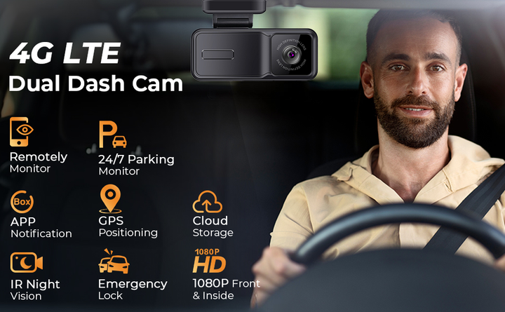 Автомобільний відеореєстратор KUBiTECH E5-CA10 (4G, GPS, DualCam) (1437) - зображення 3