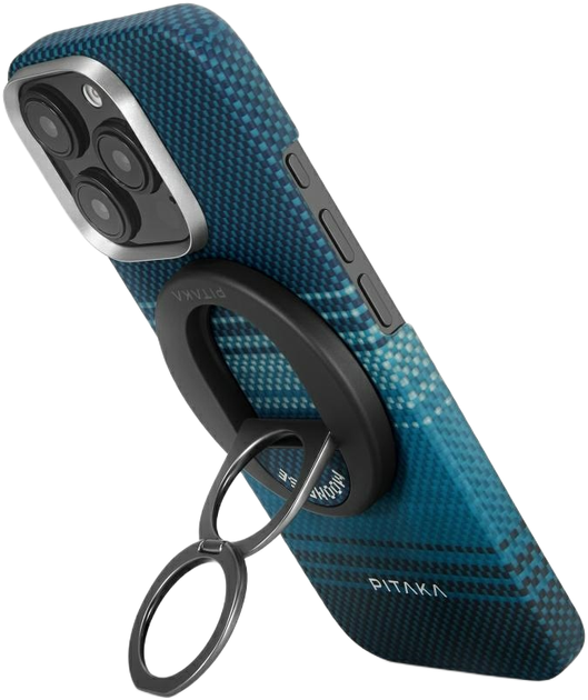 Тримач-кільце на смартфон Pitaka MagEZ Grip 3 MagSafe Black (749355416967) - зображення 4
