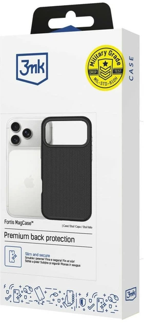 Etui 3MK Fortis MagCase do Apple iPhone 17 Pro Black (5903108754262) - obraz 4