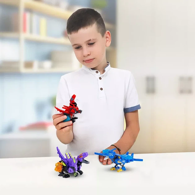 Динозавр-трансформер Dinoster Раптор-Бот красный (EU580840-1) - изображение 9