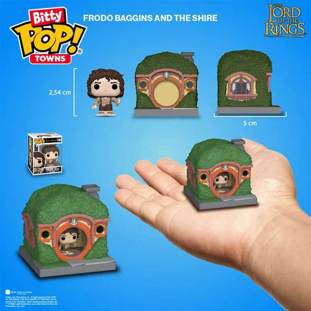 Набор фигурок Funko POP! Bitty Town Властелин колец Фродо Беггинс и избушка (83685) - Фото 3 Набор фигурок Funko POP! Bitty Town Властелин колец Фродо Беггинс и избушка (83685) - изображение 3