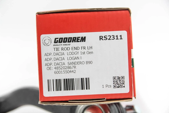Наконечник рульової тяги Logan/Sandero 04- Л. GOODREM RS2311 Dacia Logan; Renault Logan, Sandero 485202867R, 6001550442, 6001547610 - зображення 4