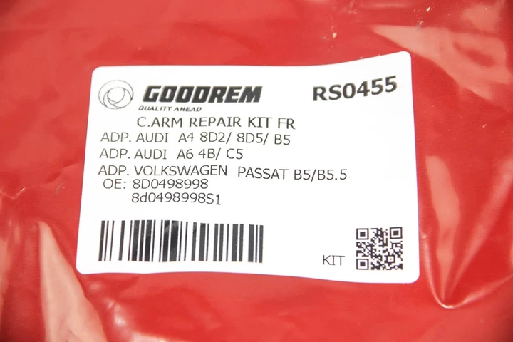 К-кт важелів перед. підвіски Audi A4/A6/Superb/Passat B5 (з товстим пальцем) GOODREM RS0455 Audi A4, A6; Volkswagen Passat 8D0498998, 8D0498998S1 - Фото 8 К-кт важелів перед. підвіски Audi A4/A6/Superb/Passat B5 (з товстим пальцем) GOODREM RS0455 Audi A4, A6; Volkswagen Passat 8D0498998, 8D0498998S1 - изображение 8