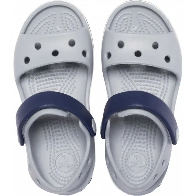 Крокси сандалі Crocs Crocband Sandal Light Grey/Navy 31 сірі - зображення 3