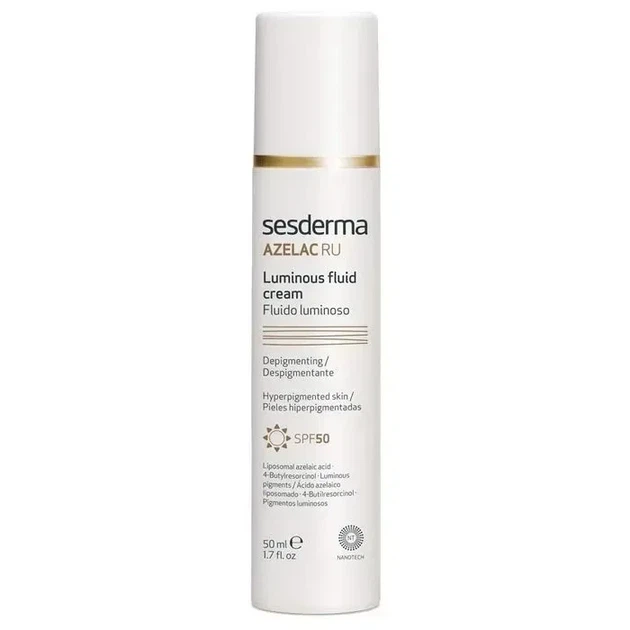 Флюид для сияния кожи SPF 50 Sesderma Azelac Ru Luminous Fluid Cream SPF 50 50 мл - Фото 1 Флюид для сияния кожи SPF 50 Sesderma Azelac Ru Luminous Fluid Cream SPF 50 50 мл - изображение 1