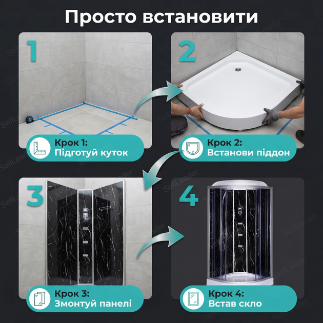 Душевая кабина TKF 100x100x215см угловой гидробокс акриловый поддон 15см тонированное стекло гидромассаж для дома - изображение 8