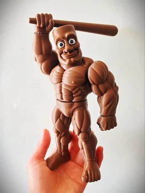 Фигурка подвижная Tung Tung Tung Sahur Muscle Тун Тун Тун Сахур 20см - Фото 1 Фигурка подвижная Tung Tung Tung Sahur Muscle Тун Тун Тун Сахур 20см - изображение 1