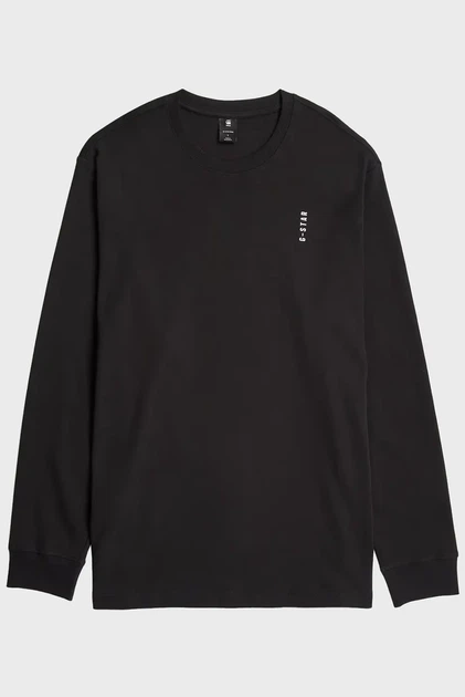 Чоловічий чорний лонгслів Back G-Star RAW L D26835,D976 - зображення 7