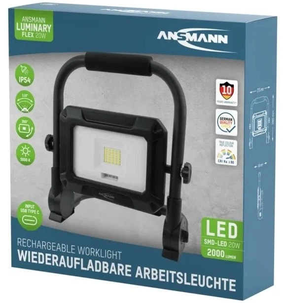 Reflektor roboczy Ansmann FL20W-R 1600-0616 Czarny (4013674193820) - obraz 7