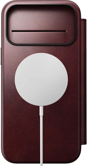 Etui z klapką Nomad Modern Leather Folio na iPhone 17 Pro Max Burgundia (856504011826) - obraz 2