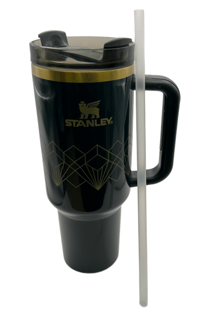 Термос термокружка Stanley Quencher H2.0 Tumbler из нержавеющей стали 1,18 л Navy Blue Gold KT7001973 - изображение 2