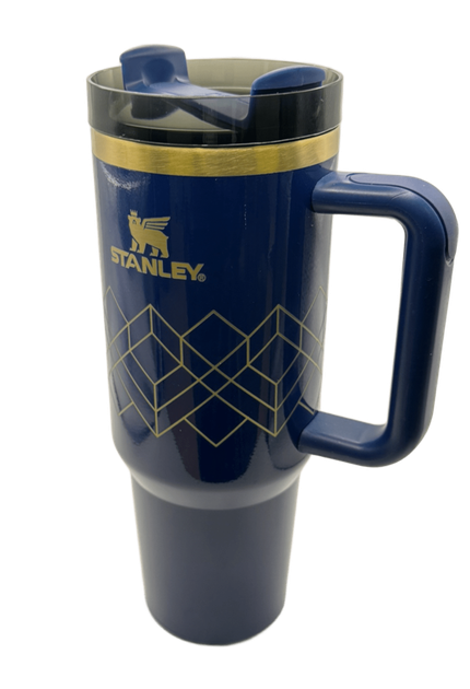 Термос термокружка Stanley Quencher H2.0 Tumbler из нержавеющей стали Royal Blue Gold 1,18 л KT7001972 - изображение 6