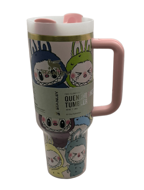 Термос термокружка Stanley Quencher H2.0 Tumbler из нержавеющей стали 1,18 л Labubu Cup Gift Box Style KT8005203 - изображение 3