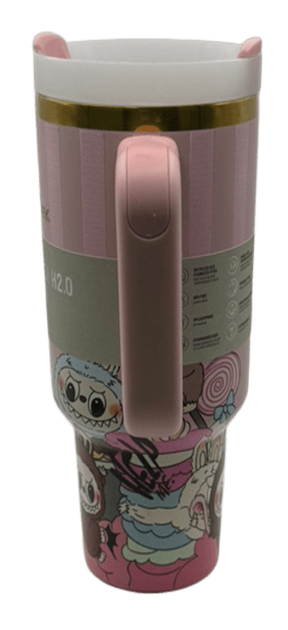 Термос термочашка Stanley Quencher H2.0 Tumbler з нержавіючої сталі 1,18 л Labubu Pink KT8005201 - зображення 8