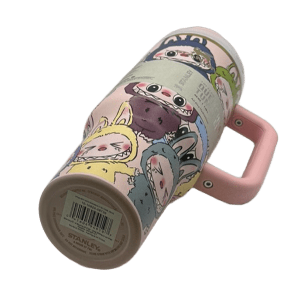 Термос термокружка Stanley Quencher H2.0 Tumbler из нержавеющей стали 1,18 л Labubu Cup Gift Box Style KT8005203 - изображение 5