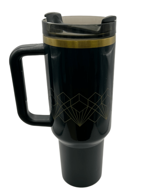 Термос термокружка Stanley Quencher H2.0 Tumbler из нержавеющей стали 1,18 л Navy Blue Gold KT7001973 - изображение 8