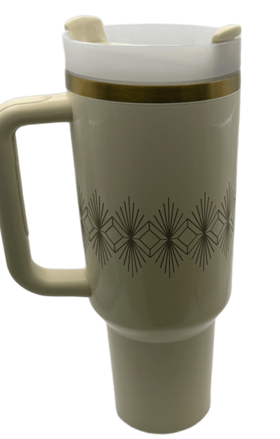 Термос термочашка Stanley Quencher H2.0 Tumbler з нержавіючої сталі 1,18 л Champagne Ivory Gold KT7001971 - зображення 3