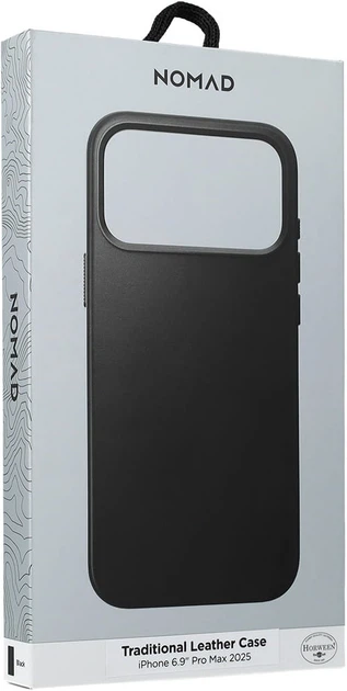 Etui Nomad Traditional Leather Case Magsafe na iPhone 17 Pro Max Czarne (856504011925) - obraz 3