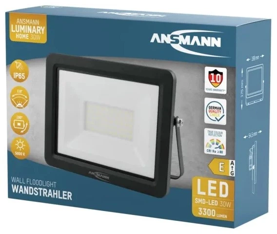 Reflektor Ansmann WFL30W 1600-0626 30 W Czarny (4013674201761) - obraz 6
