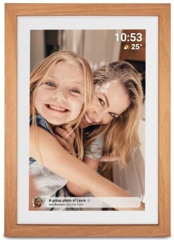 Цифрова фоторамка Denver PFF-1040LW 25.6 см Світле дерево (5706751088902) - зображення 3