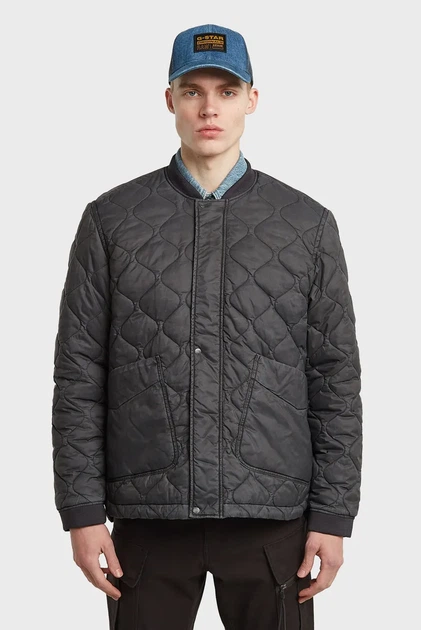 Чоловічий темно-сірий бомбер LW Quilted pdd jkt overdyed G-Star RAW M D26878,E063 - Фото 1 Чоловічий темно-сірий бомбер LW Quilted pdd jkt overdyed G-Star RAW M D26878,E063 - зображення 1
