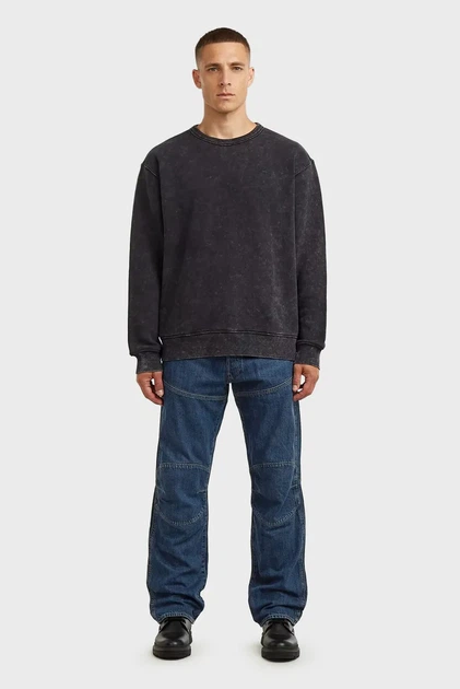 Чоловічий темно-сірий світшот Washed G-Star RAW L D27082,D575 - зображення 2