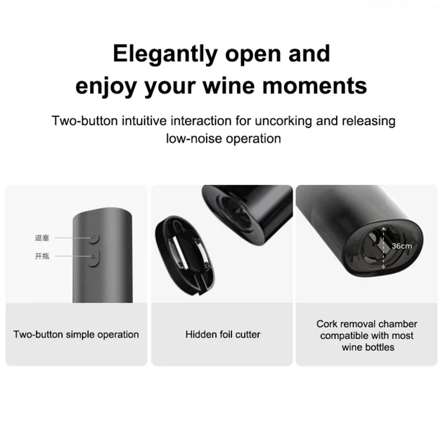 Штопор Xiaomi Mijia Electric Red Wine Bottle Opener (KGJ001T) - зображення 3