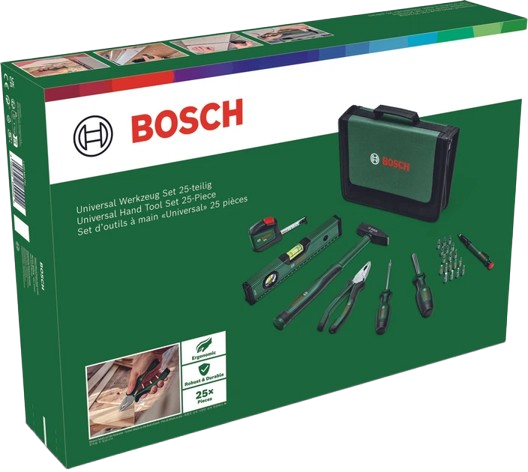 Набір інструментів Bosch 25 предметів універсальний комплект Зелений (1600A0275J) - Фото 2 Набір інструментів Bosch 25 предметів універсальний комплект Зелений (1600A0275J) - зображення 2