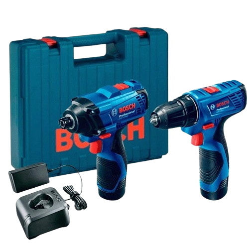 Набір інструментів Bosch Professional GSR 120-LI + GDR 120-LI 12 В 2 А·год Синій (06019G8023) - Фото 2 Набір інструментів Bosch Professional GSR 120-LI + GDR 120-LI 12 В 2 А·год Синій (06019G8023) - зображення 2