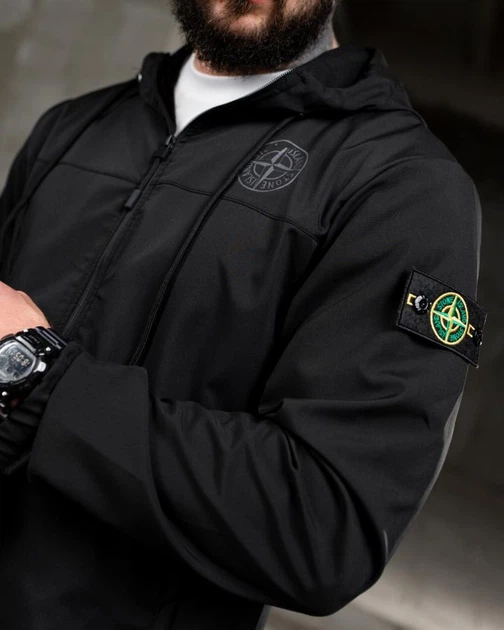 Спортивный комплект Stone Island LIMIX черный мужской с капюшоном Double Weave XXL - изображение 7