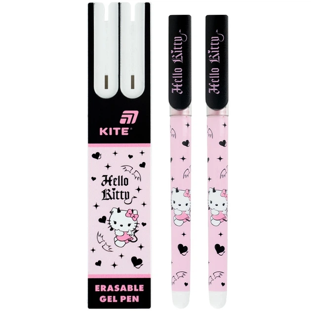 Ручка KITE гелева, 2 шт., Hello Kitty, пиши-прай, (HK26-069) - зображення 2