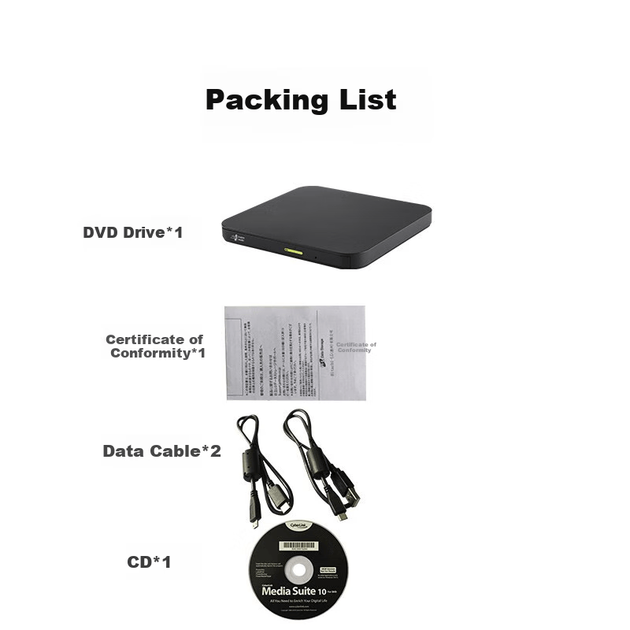 H·L Data Storage, Hitachi-LG Optical Storage, Portable DVD Drive And Recorder, Compatible Android System, GP96YB70 - изображение 9