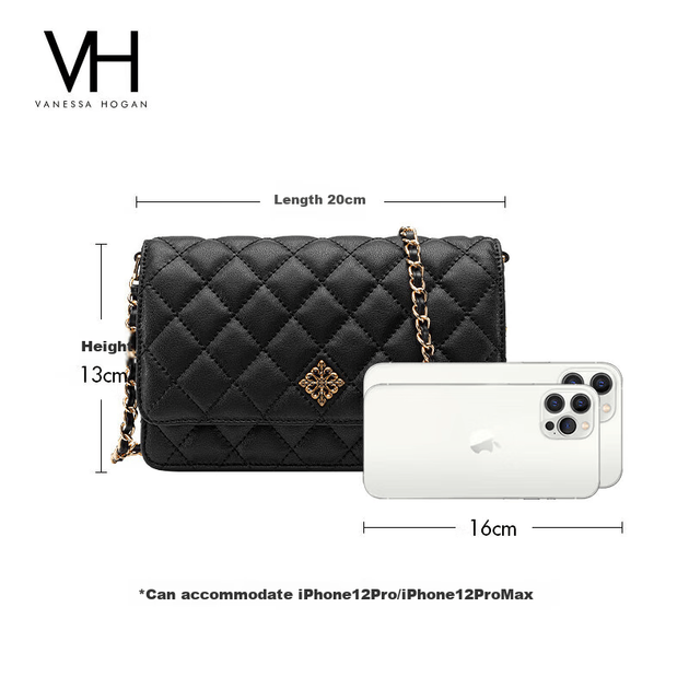 Жіноча сумочка VANESSA HOGAN VH модель Aurora Diamond Pattern, легка, розкішна, універсальна сумка через плече в стилі Chanel з ланцюжком, подарунок на день народження для дівчини. - зображення 3
