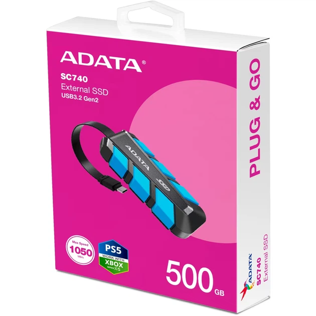 Накопичувач SSD USB 3.2 500GB SC740 ADATA (SC740-500G-CBU) - изображение 6